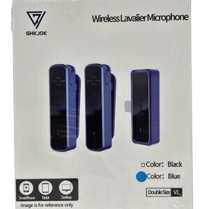 GHKJOK Wireless Lavalier Dual Microphones For Steaming Shows, High Fidelity